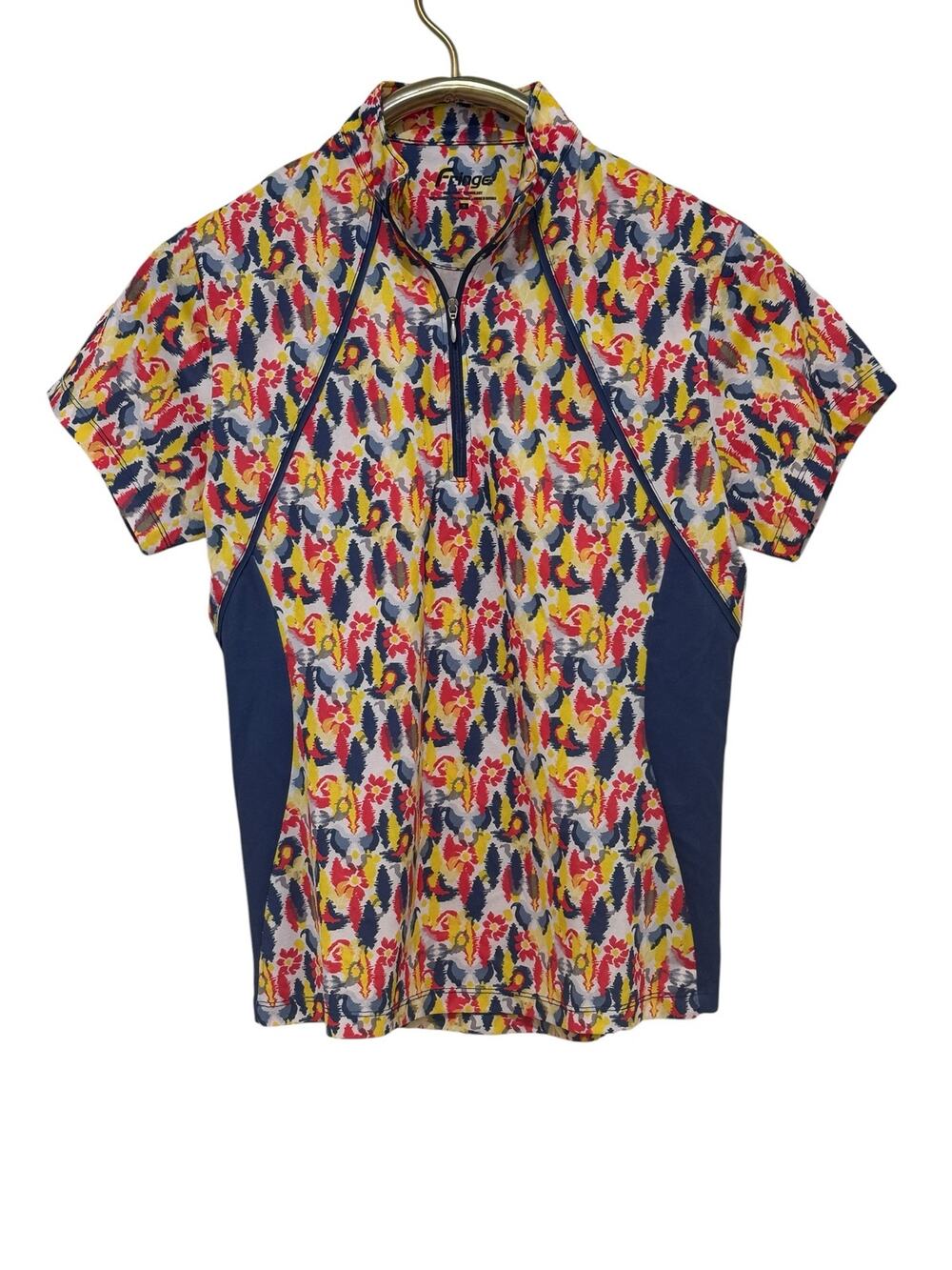 NWT! Fringe Poppy S/S 1/4 Zip Golf Polo Shirt UPF 50 Sz S
